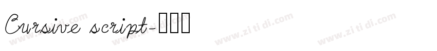 Cursive script字体转换